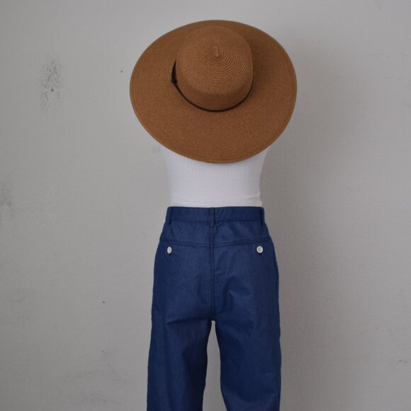 Lightweight Pleated Straight Leg Blue Pants by Plain-Me - Picture 3 of 10